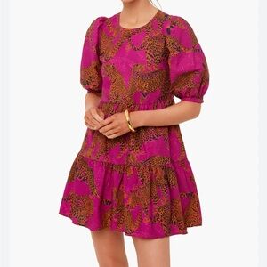 FARM Rio Fuchsia Leopard Mini Dress Size Small